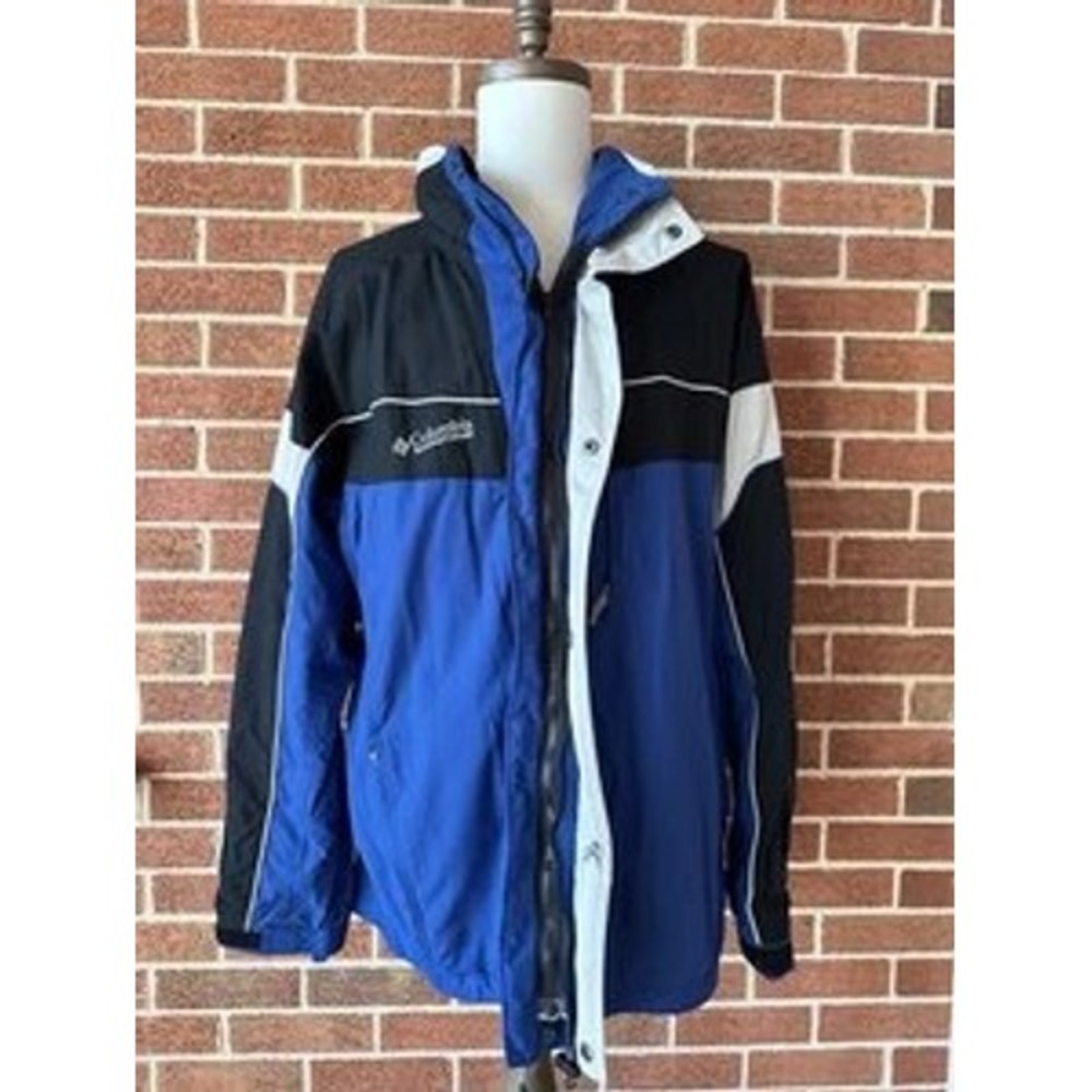 Columbia Sportswear Mens XLT Interchange Jacket Blue Black Colorblock XT7081